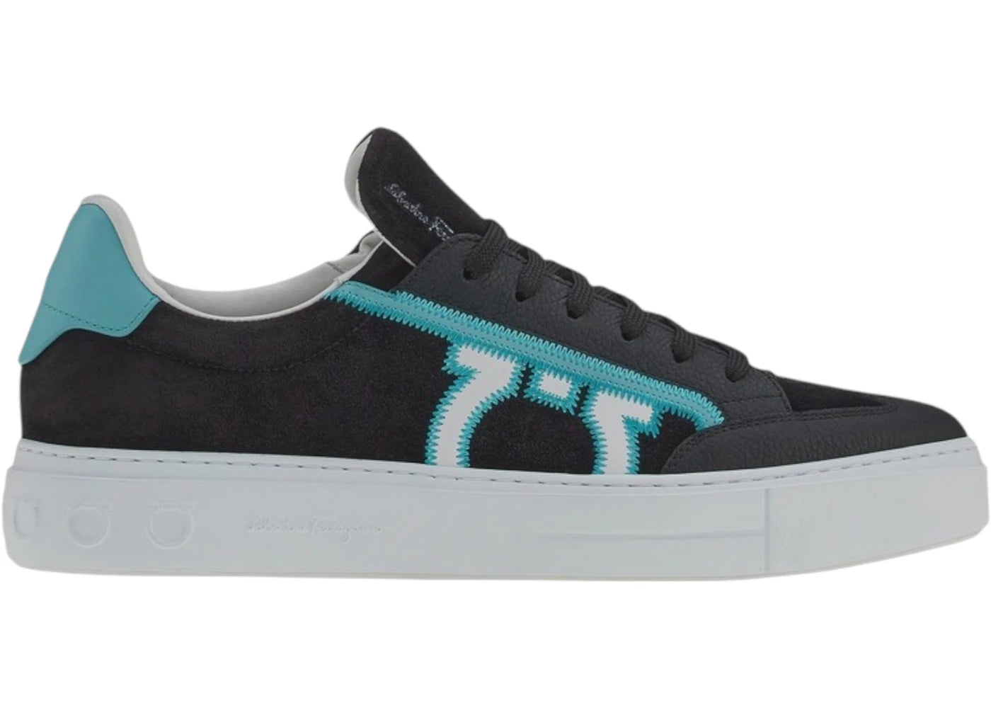 Salvatore Ferragamo Borg 5 Sneaker Black Blue