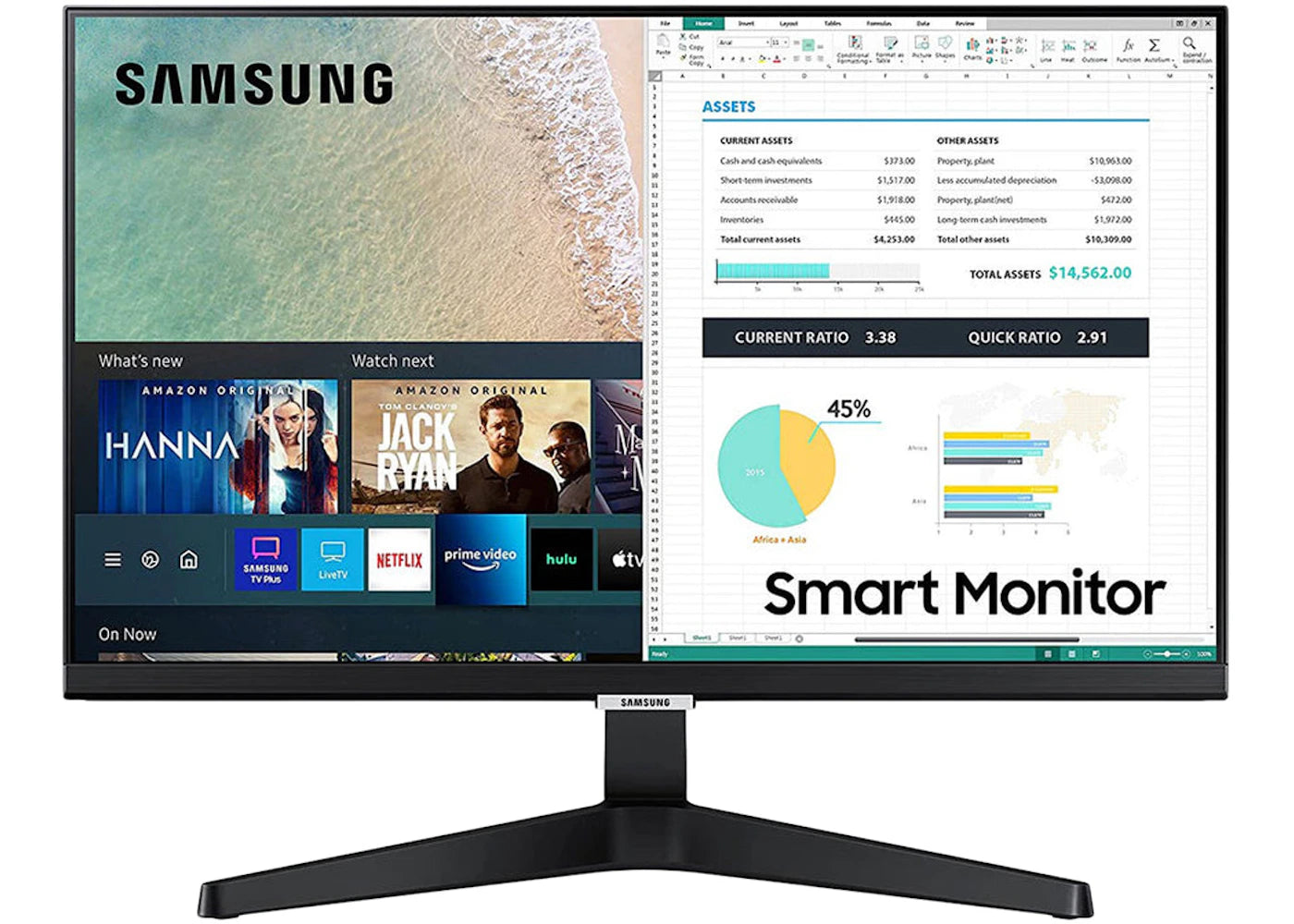 Samsung 24" M5 1920 x 1080 FHD Smart Monitor and Steaming TV LS24AM506NNXZA