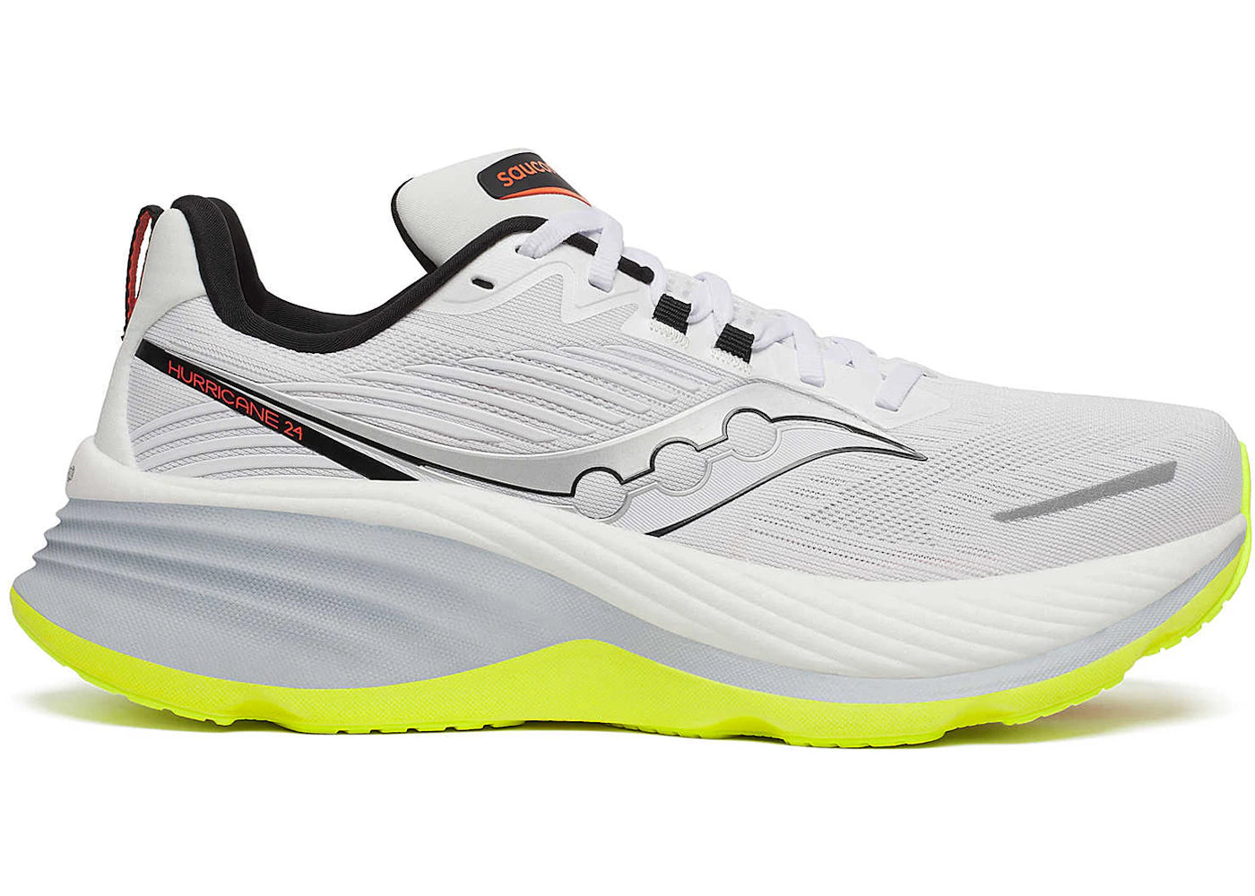 Saucony Hurricane 24 White Black Lime