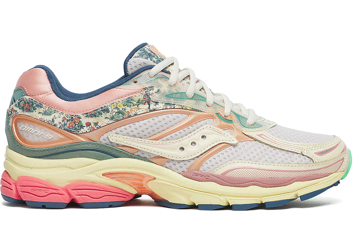 Saucony ProGrid Omni 9 Floral Beige Blue