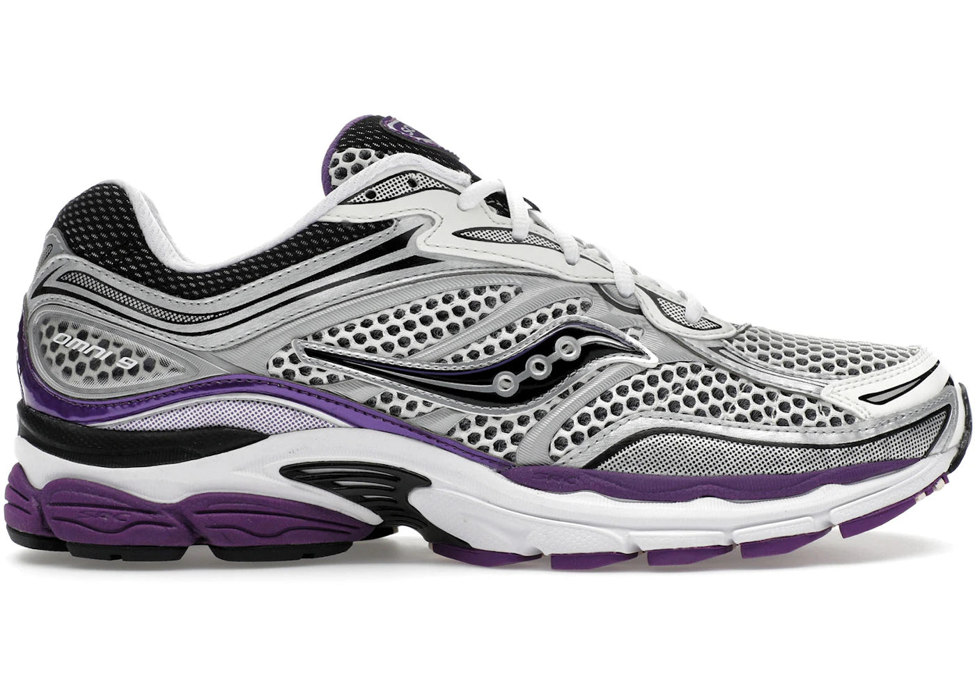 Saucony ProGrid Omni 9 White Black Silver Purple