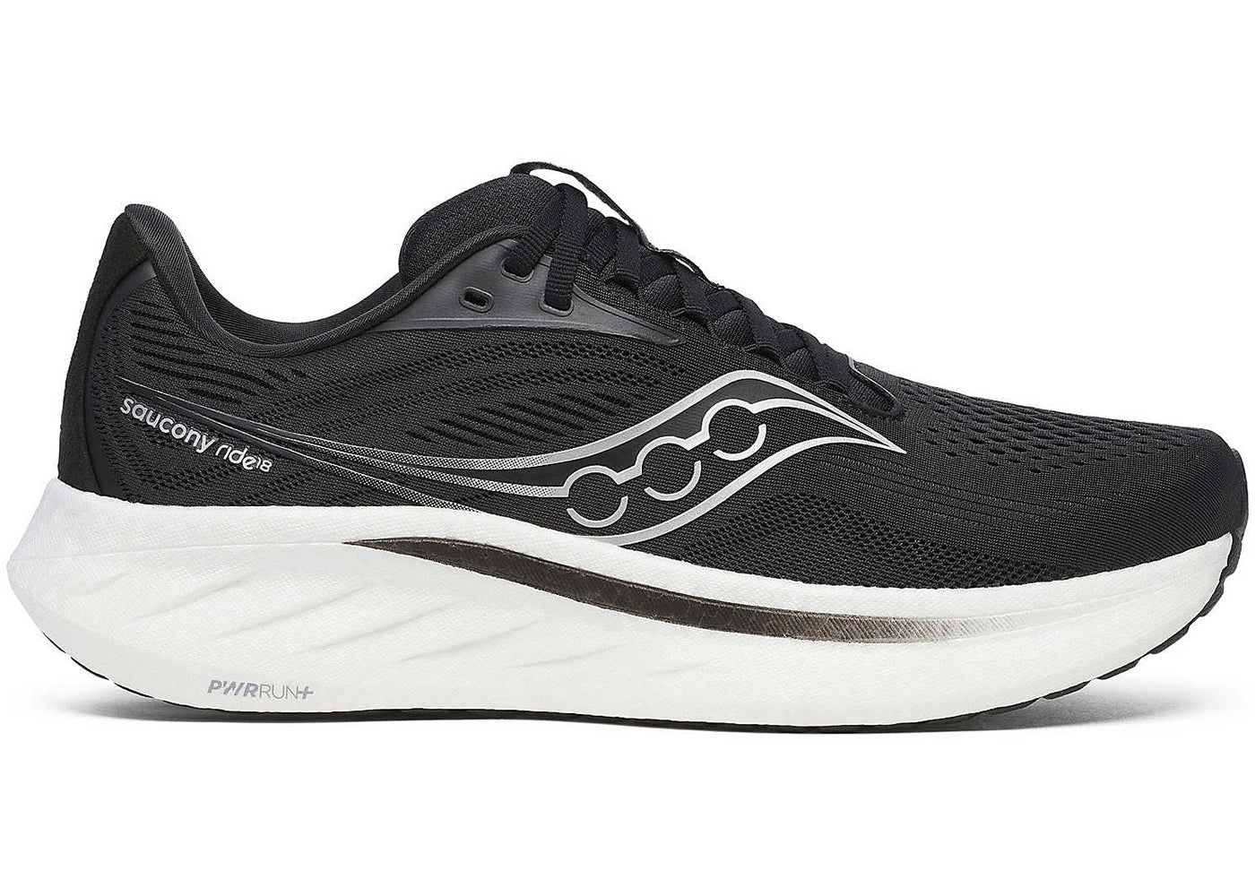 Saucony Ride 18 Black White