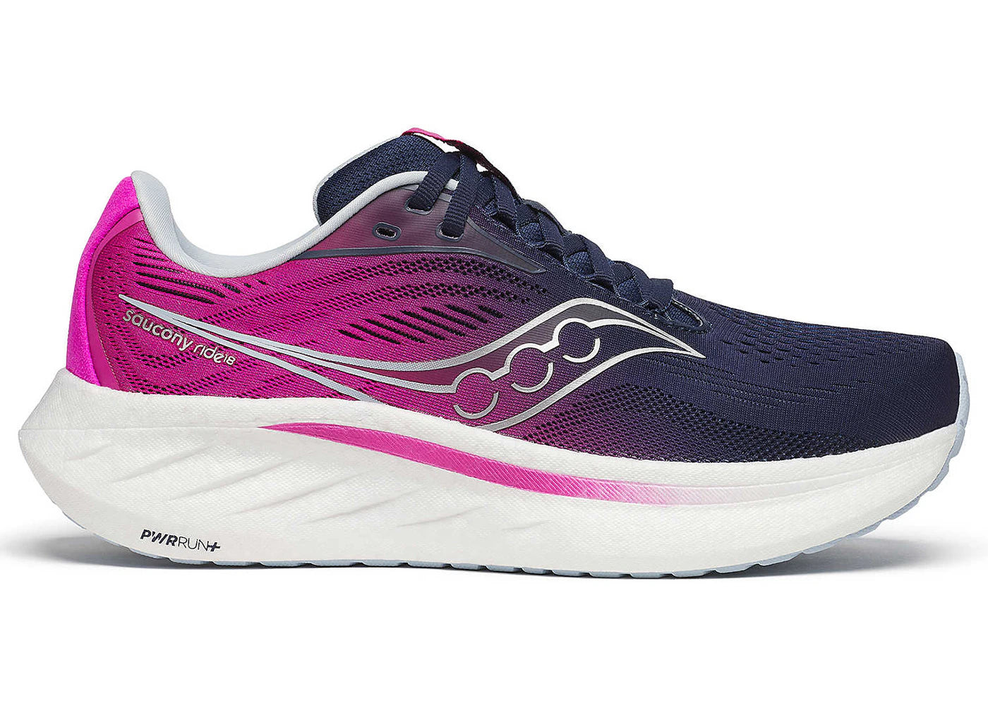 Saucony Ride 18 Navy Fuchsia (Women's)