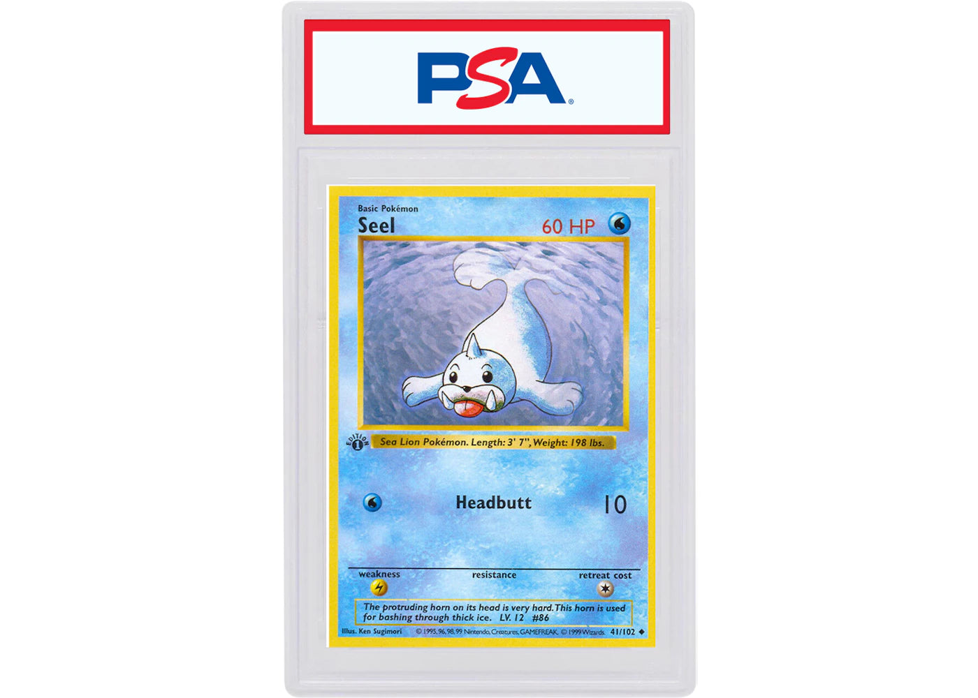 Seel 1999 Pokemon TCG Base Set 1st Edition #41/102 (PSA or BGS Graded)