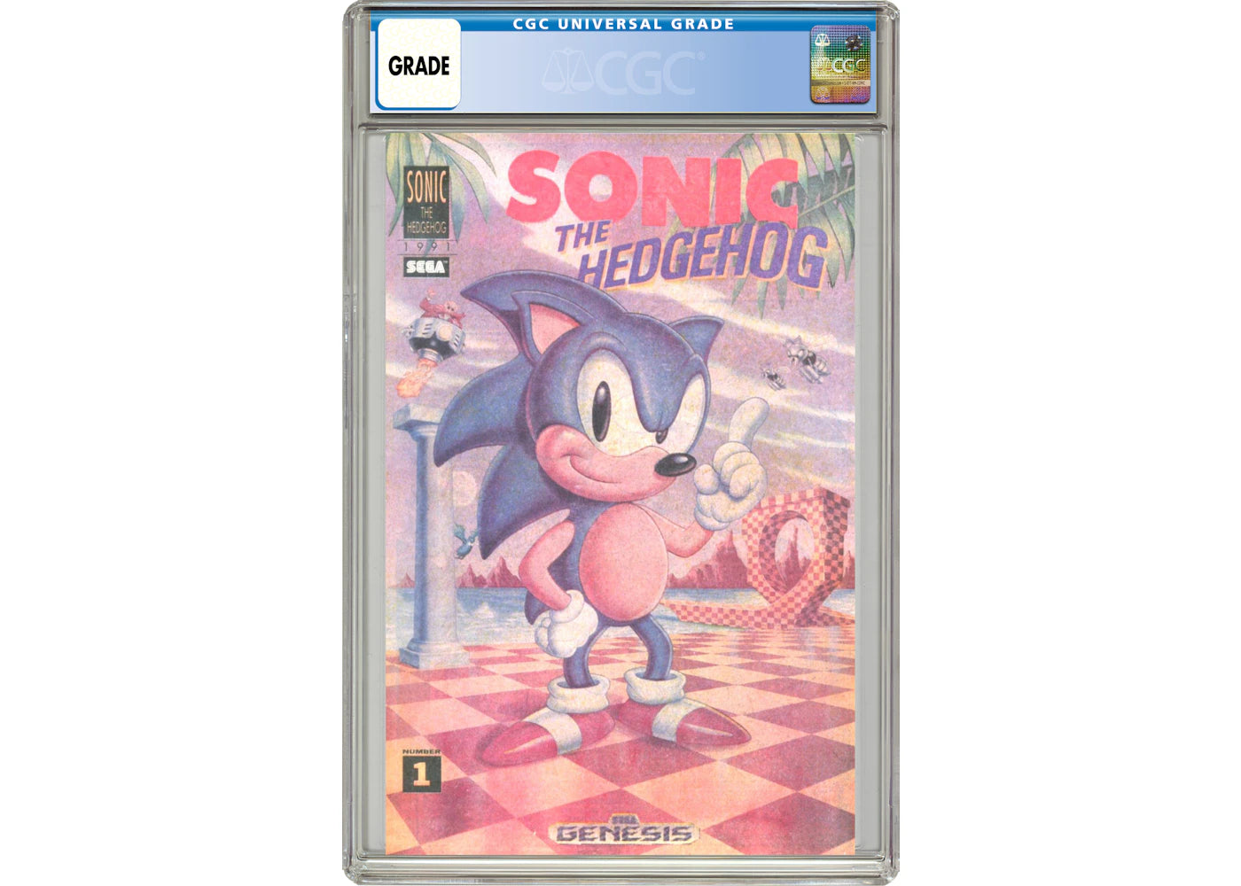 SEGA Sonic the Hedgehog (1991 Sega) #1NEWSPRINT Comic Book CGC Graded
