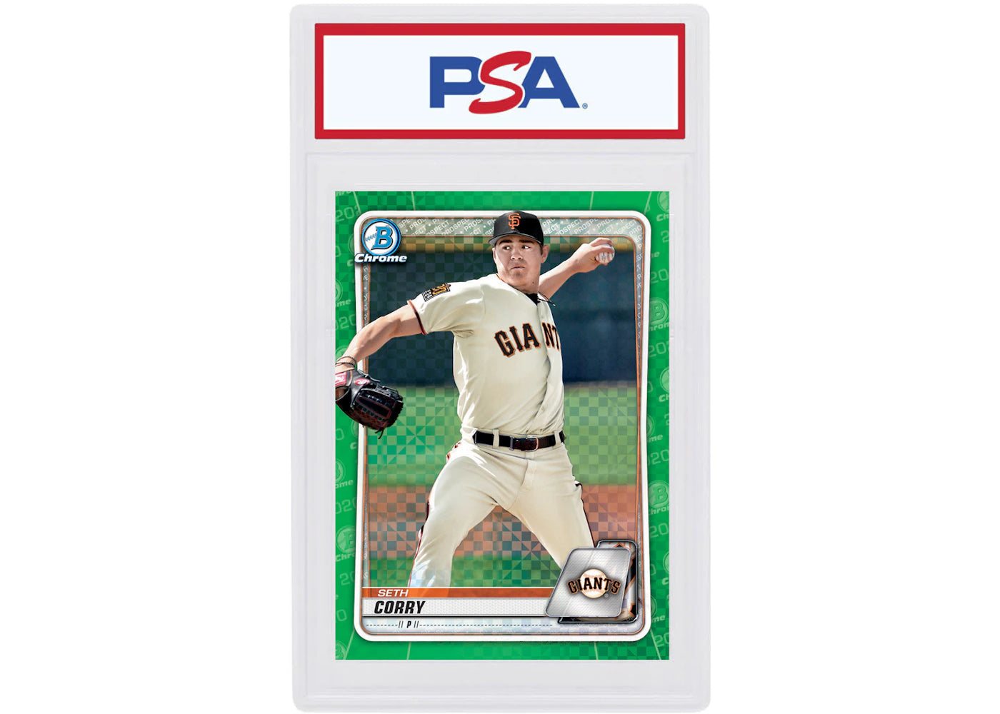 Seth Corry 2020 Bowman Chrome X Green X-Fractor /31 #BCP-242 (PSA or BGS Graded)