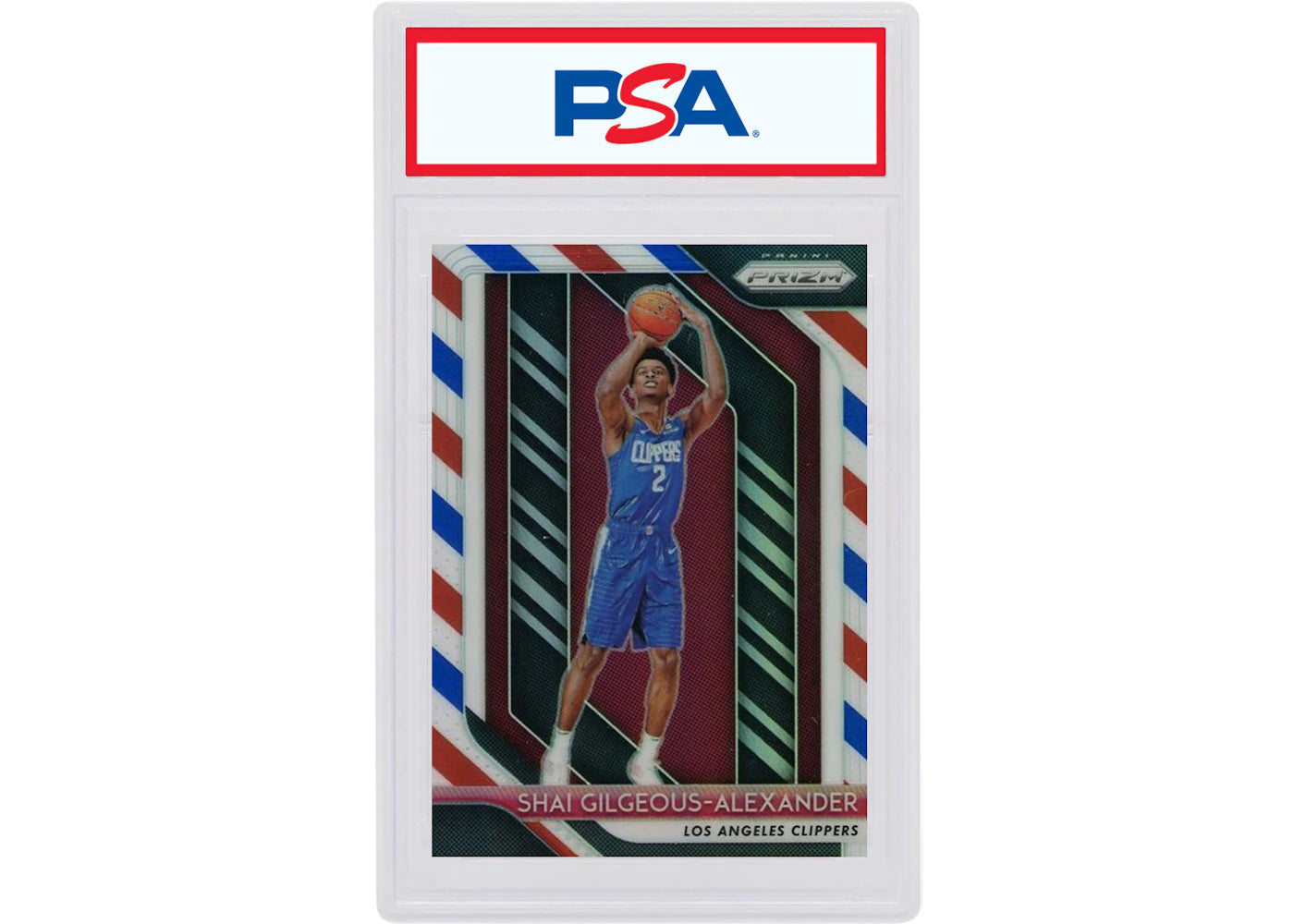 Shai Gilgeous-Alexander 2018 Panini Prizm Rookie Red/White/Blue #184 (PSA or BGS Graded)