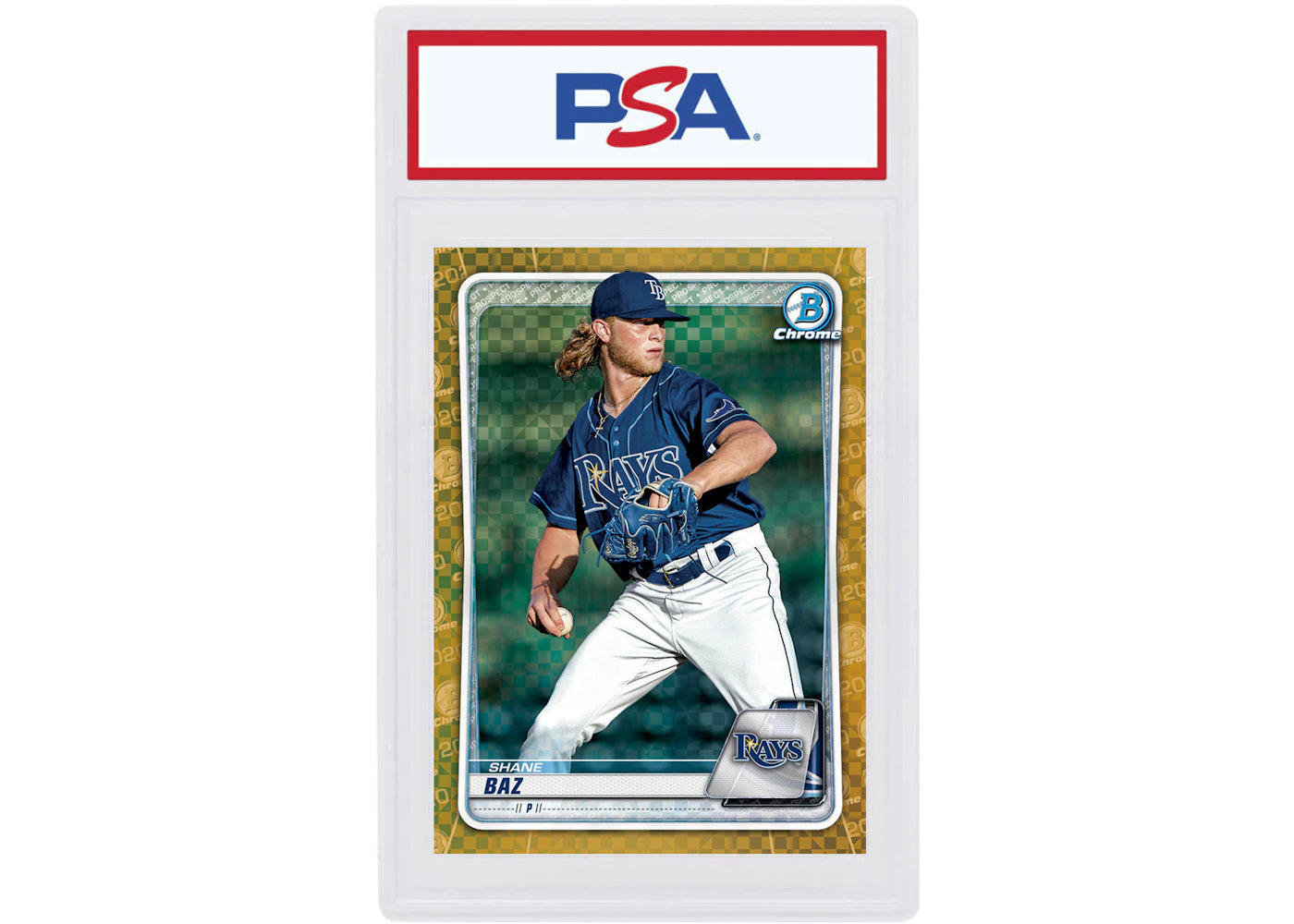 Shane Baz 2020 Bowman Chrome X Gold X-Fractor /3 #BCP-221 (PSA or BGS Graded)