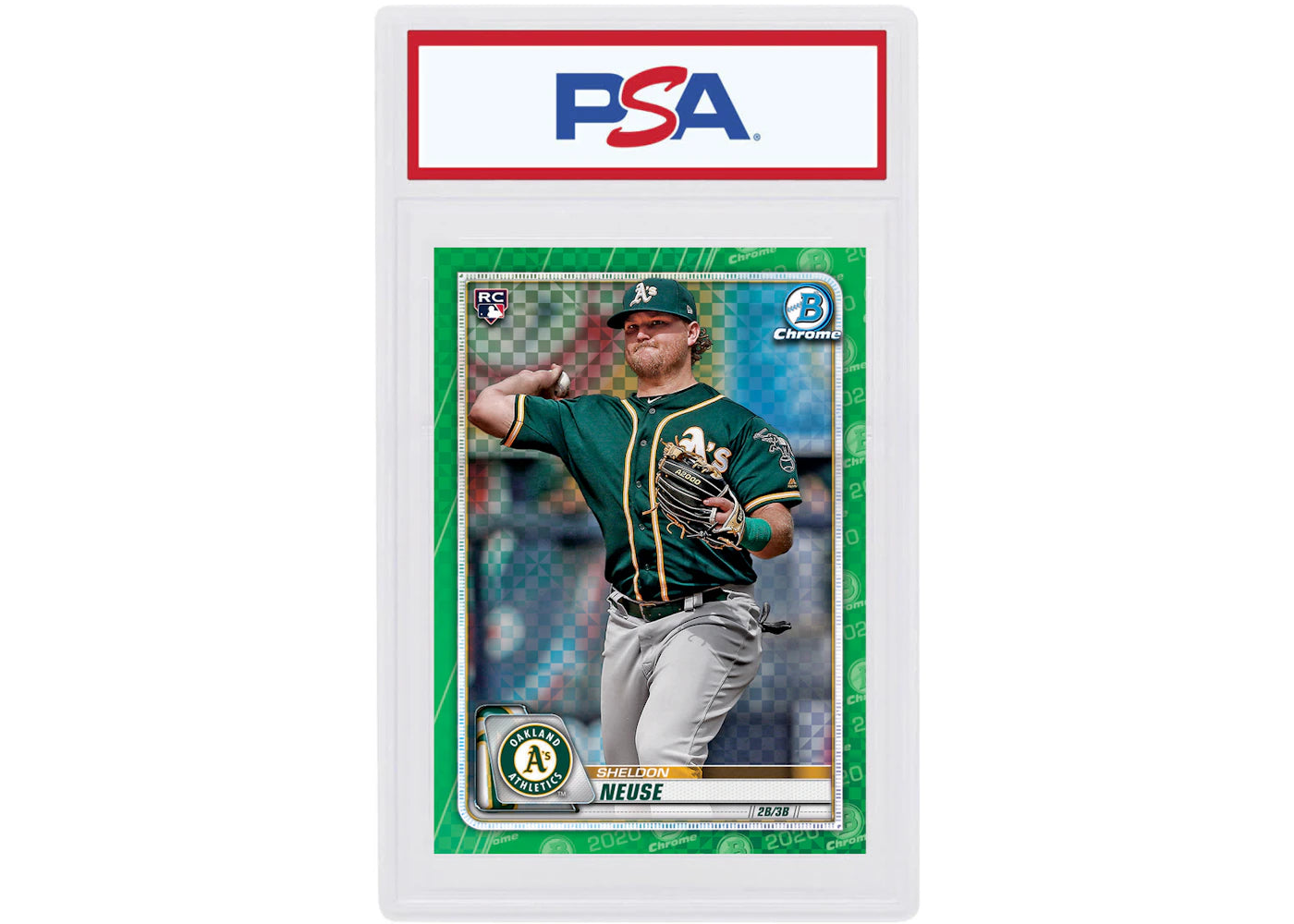 Sheldon Neuse 2020 Bowman Chrome X Rookie Green X-Fractor /31 #30 (PSA or BGS Graded)
