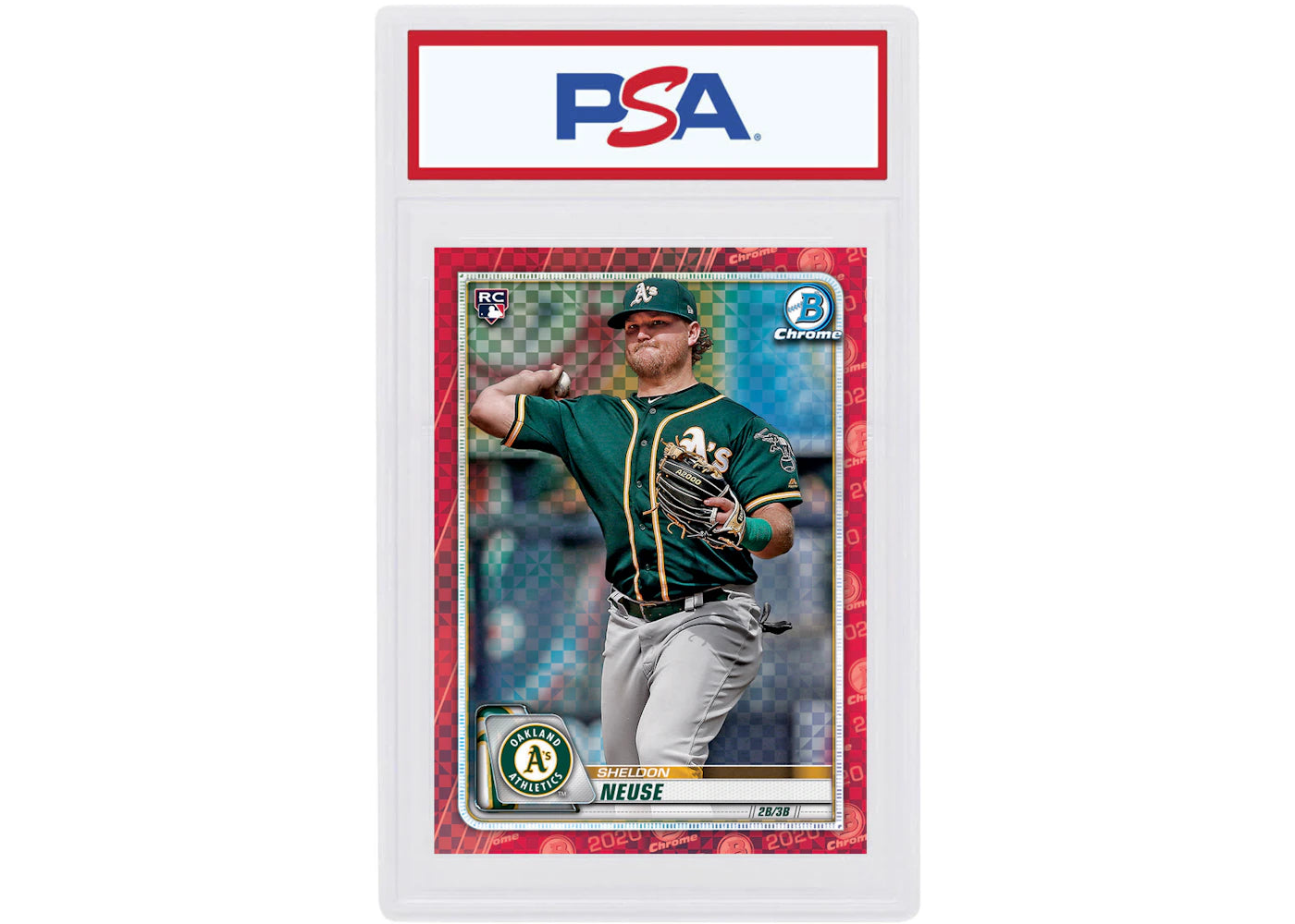 Sheldon Neuse 2020 Bowman Chrome X Rookie Red X-Fractor 1/1 #30 (PSA or BGS Graded)