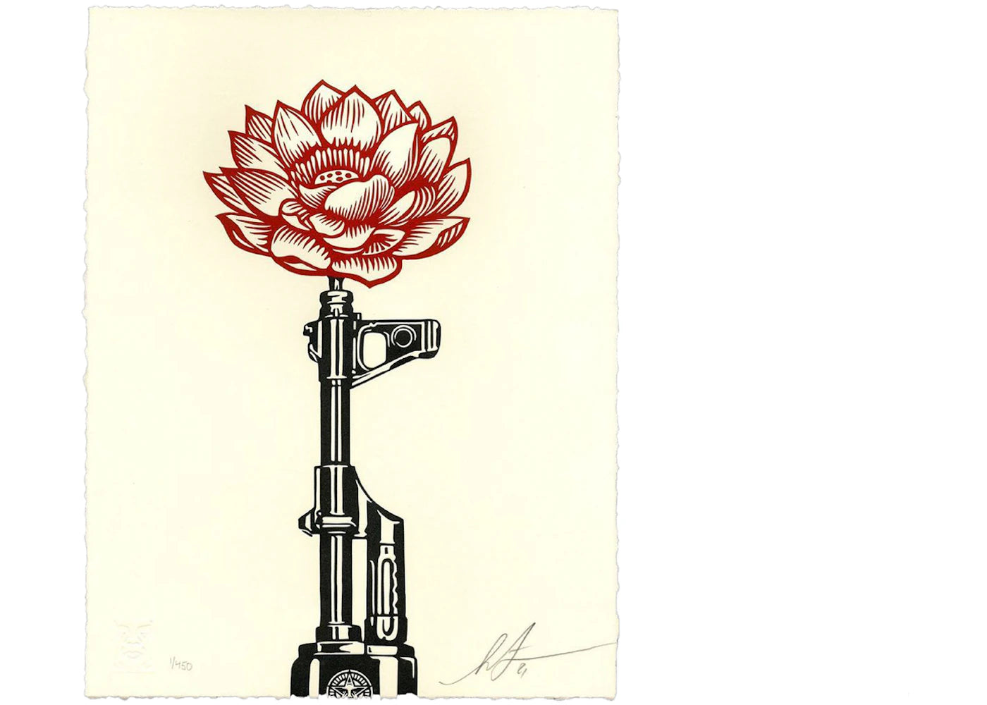 Shepard Fairey AK-47 Lotus Letterpress Print (Signed, Edition of 450)