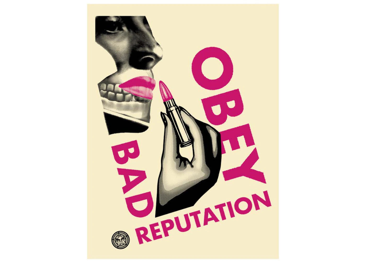 Shepard Fairey Bad Reputation Print Cream (Signed, Edition of 350)