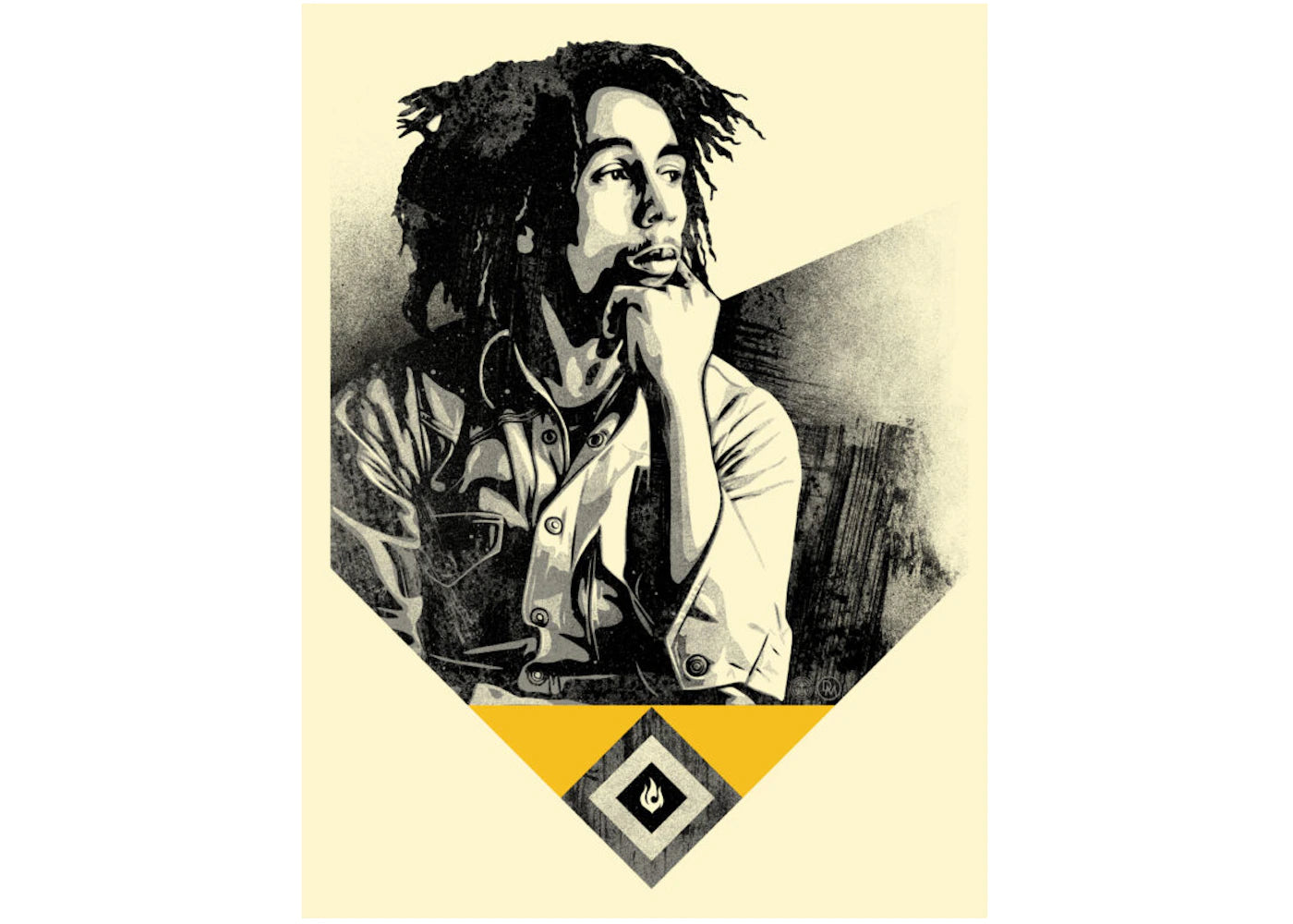 Shepard Fairey Bob Marley Catch A Fire Print Gold (Signed, Edition of 200)