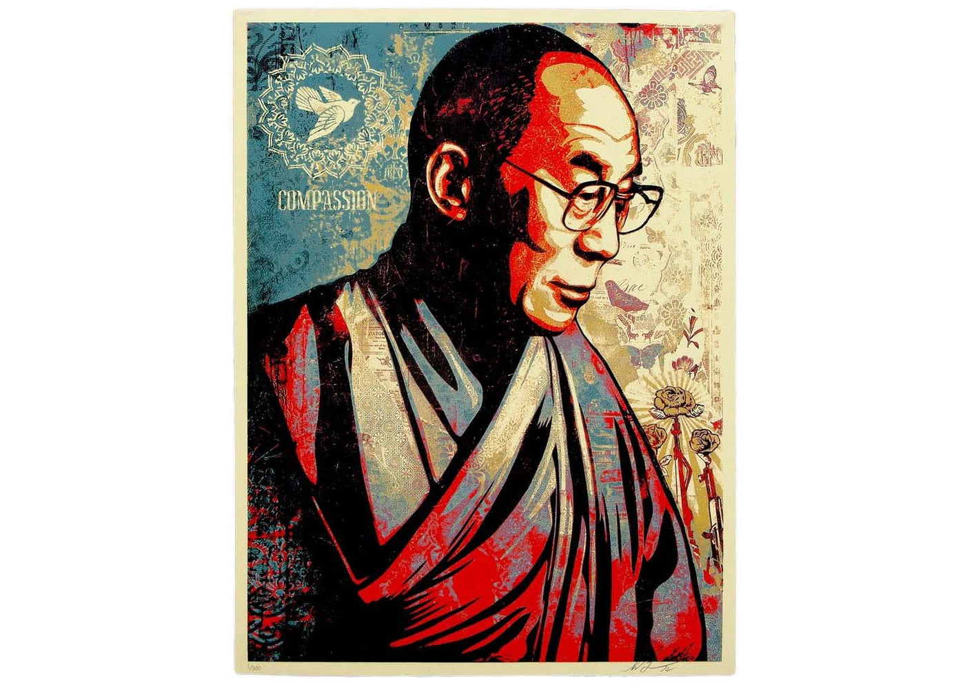 Shepard Fairey Dalai Lama Compassion Print (Signed, Edition of 500)