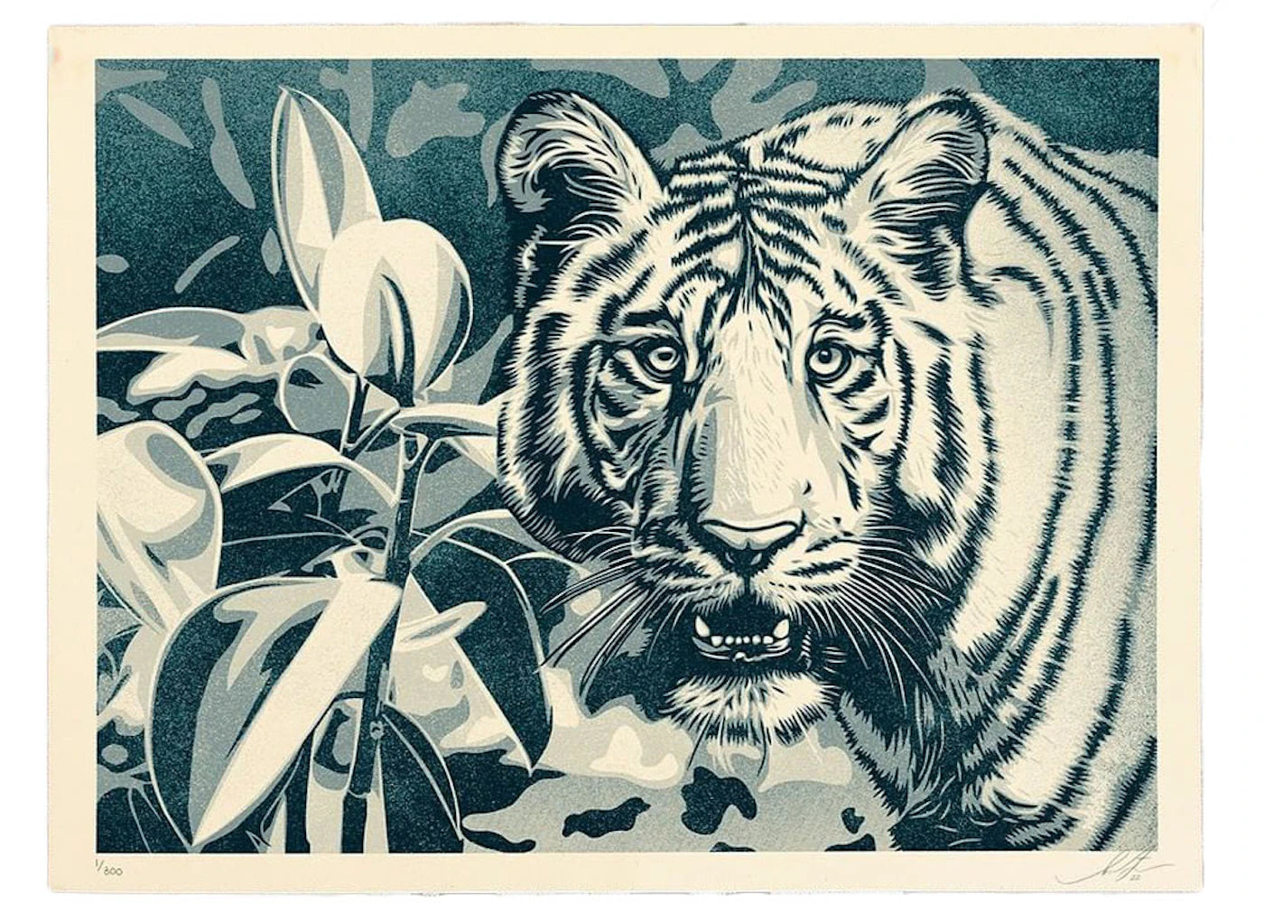 Shepard Fairey Grace and Power Under Pressure Print (Signed, Edition of 300) Blue