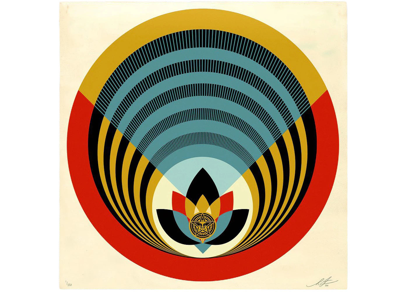 Shepard Fairey OBEY Radiant Lotus Print (Signed, Edition of 550)