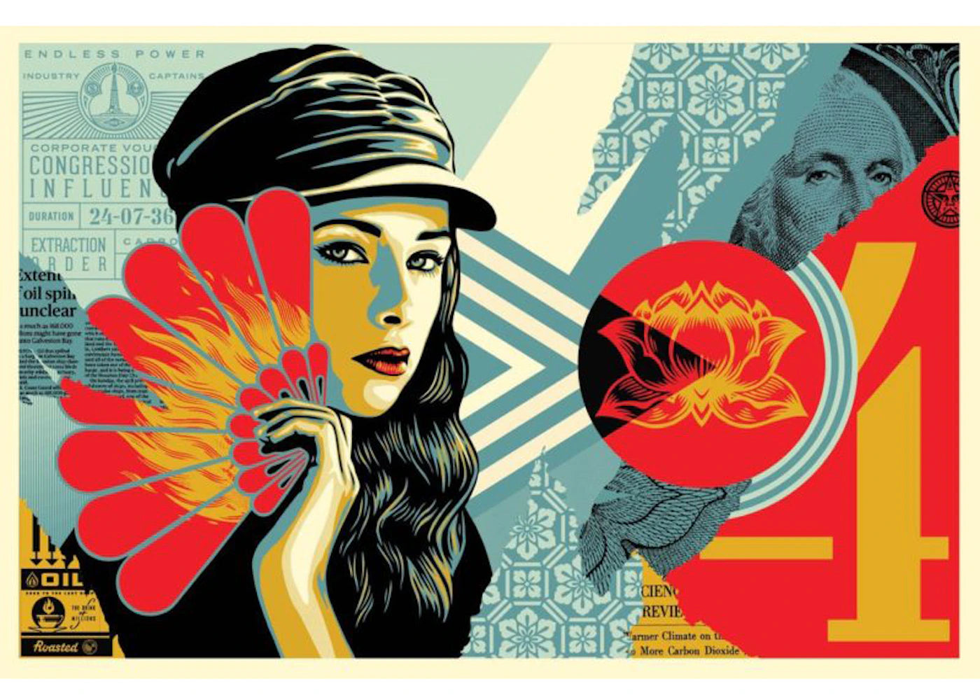 Shepard Fairey Obey Fans The Flames Print (Signed, Edition of 550)