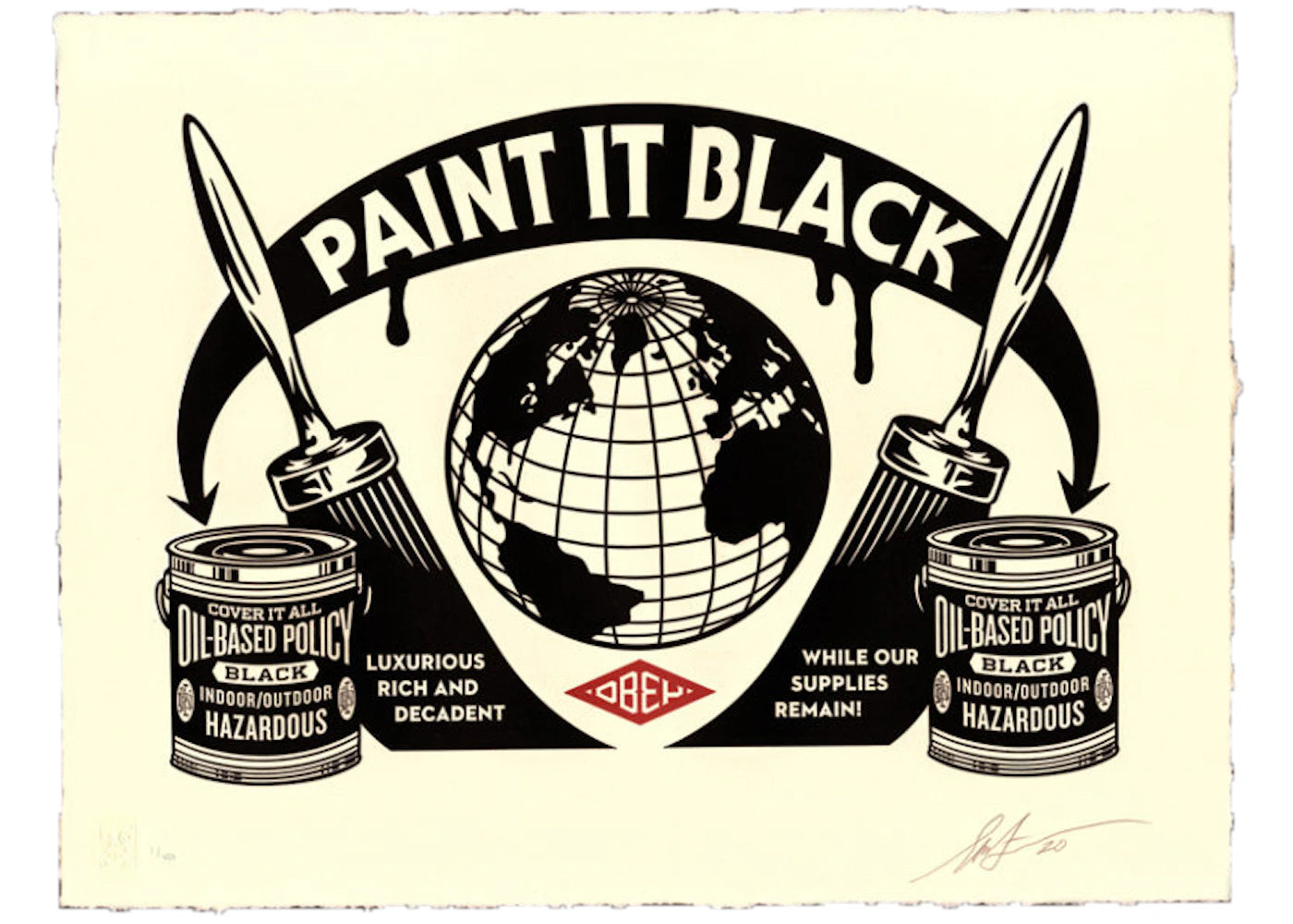 Shepard Fairey Paint It Black Print (Signed, Edition of 450)