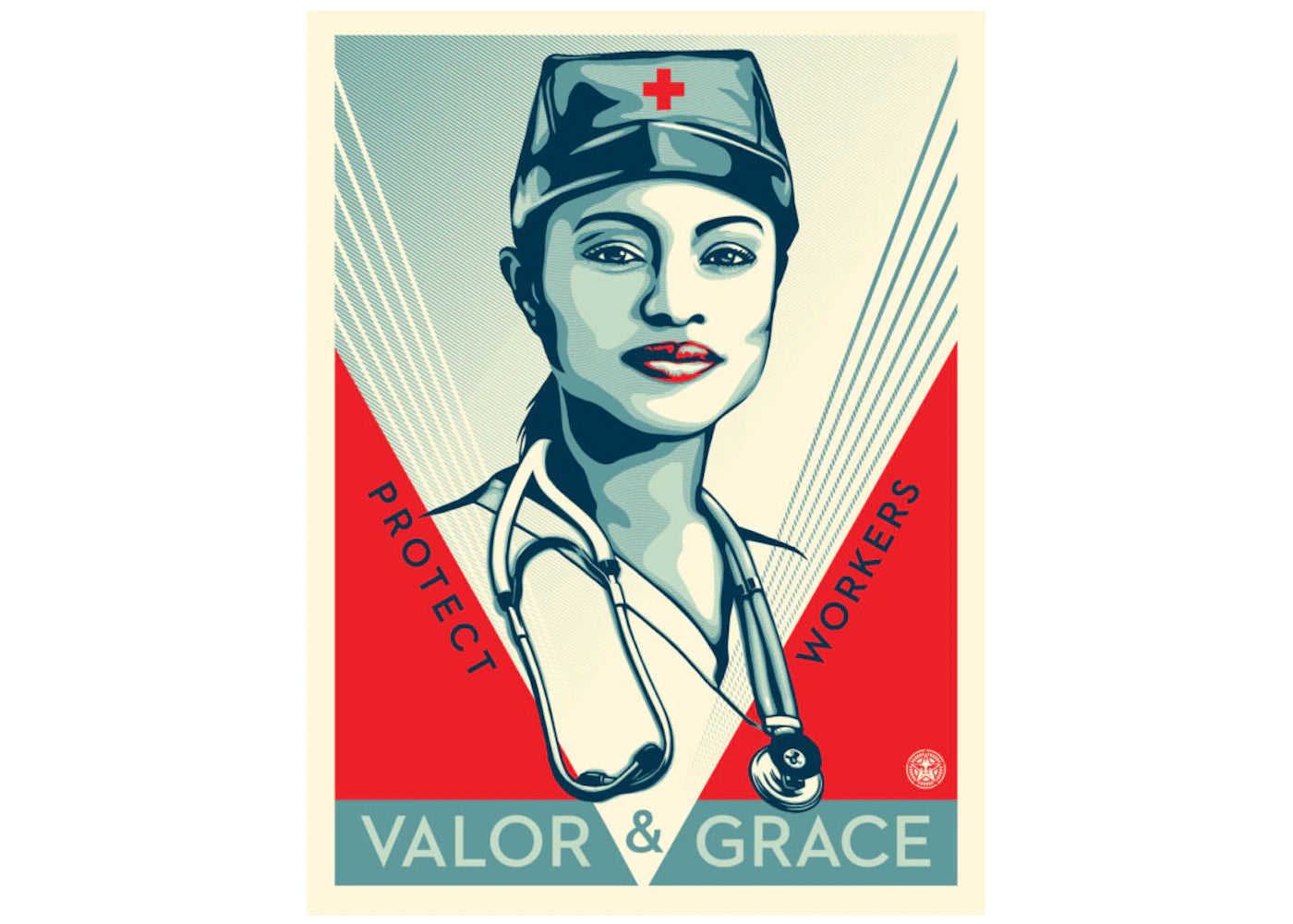 Shepard Fairey Valor & Grace Nurse Print (Signed, Edition of 450 ...