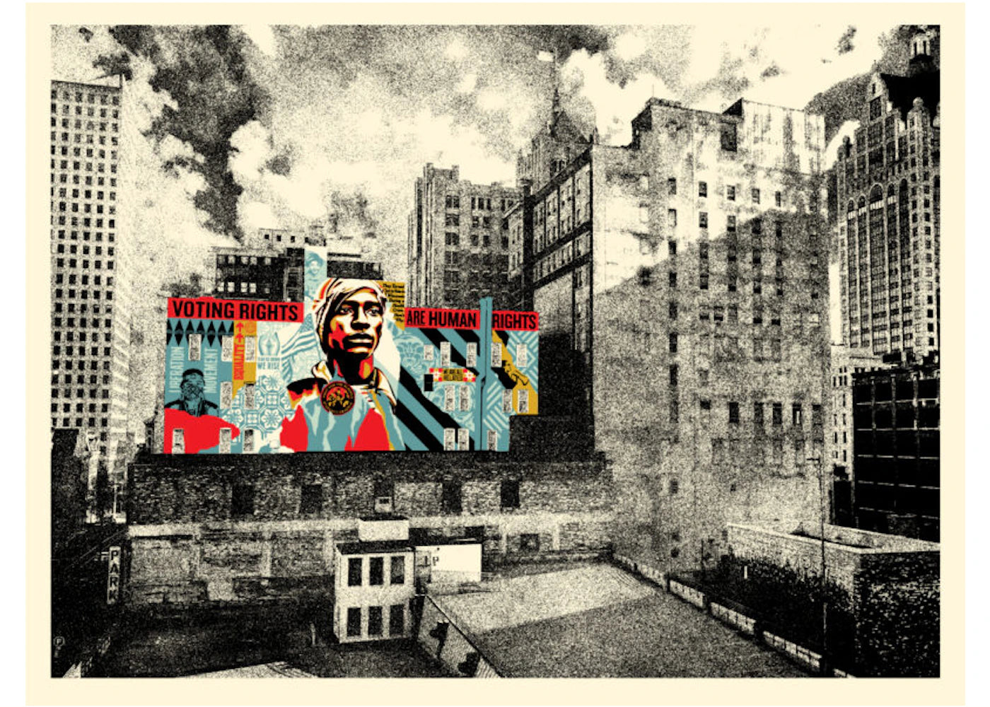 Shepard Fairey Voting Rights Are Human Right MKE Mural Print (Signed, Edition of 550)