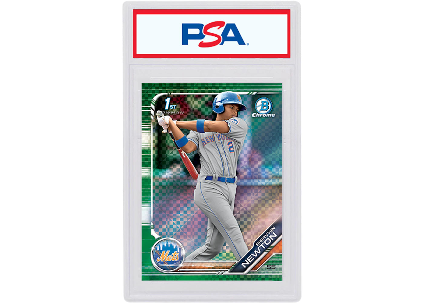 Shervyen Newton 2019 Bowman Chrome X Green X-Fractor /31 BCP-248 (PSA or BGS Graded)