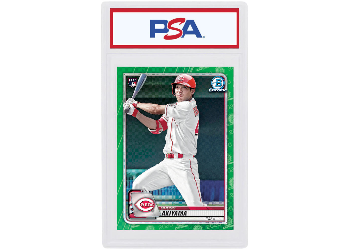 Shogo Akiyama 2020 Bowman Chrome X Rookie Green X-Fractor /31 #71 (PSA or BGS Graded)