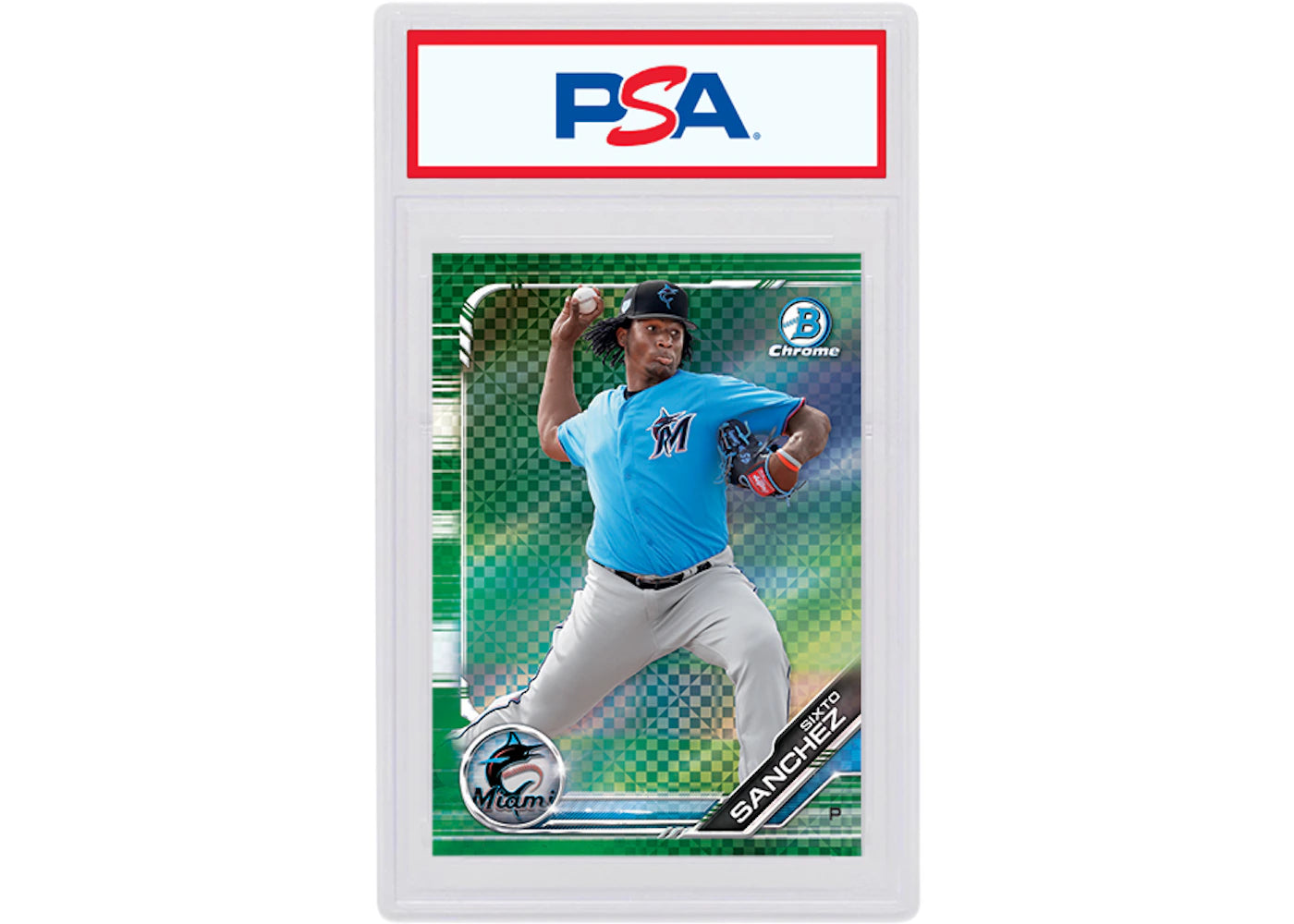 Sixto Sanchez 2019 Bowman Chrome X Green X-Fractor /31 BCP-205 (PSA or BGS Graded)