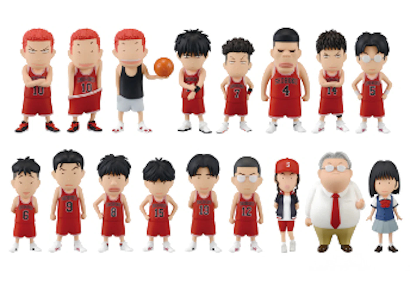 Slum Dunk Collection Shohoku Figure Set Red