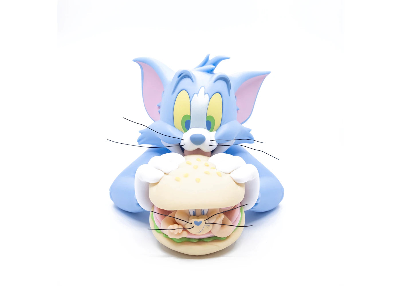 Soap Studio Tom and Jerry Burger Vinyl Bust Toy Blue