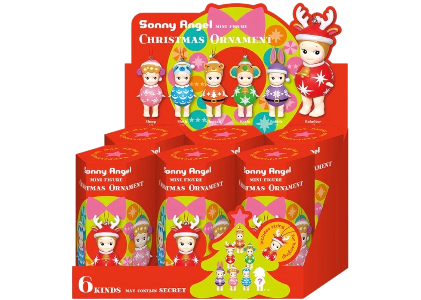 Sonny Angel Christmas Ornament Series 2023 Sealed Case (6 Blind Box)