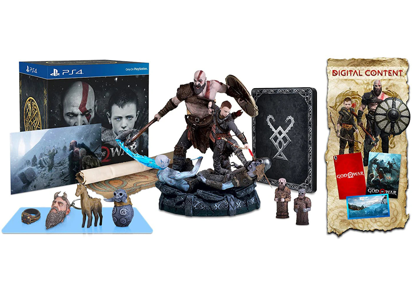 Sony PS4 God of War Stone Mason's Edition Video Game Bundle