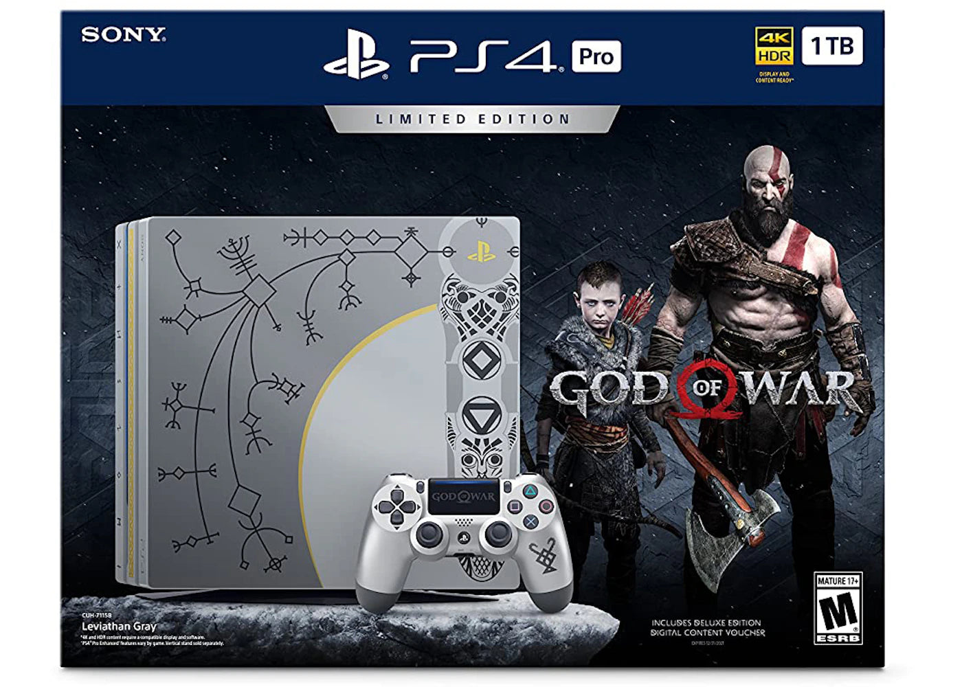 Sony PlayStation 4 Pro 1TB Limited Edition God of War Console Bundle 3002212