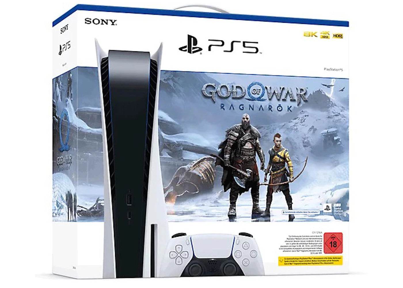 Sony PlayStation 5 PS5 Blu-ray Edition God of War Ragnarök (UK Plug) Console Bundle