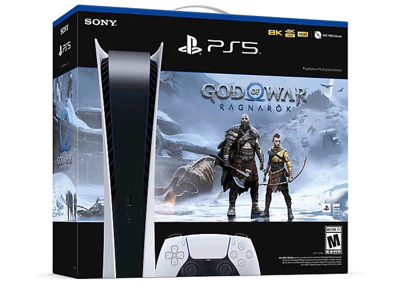 Sony PlayStation 5 PS5 Digital Edition God of War Ragnarök (US Plug) Console Bundle 1000033246