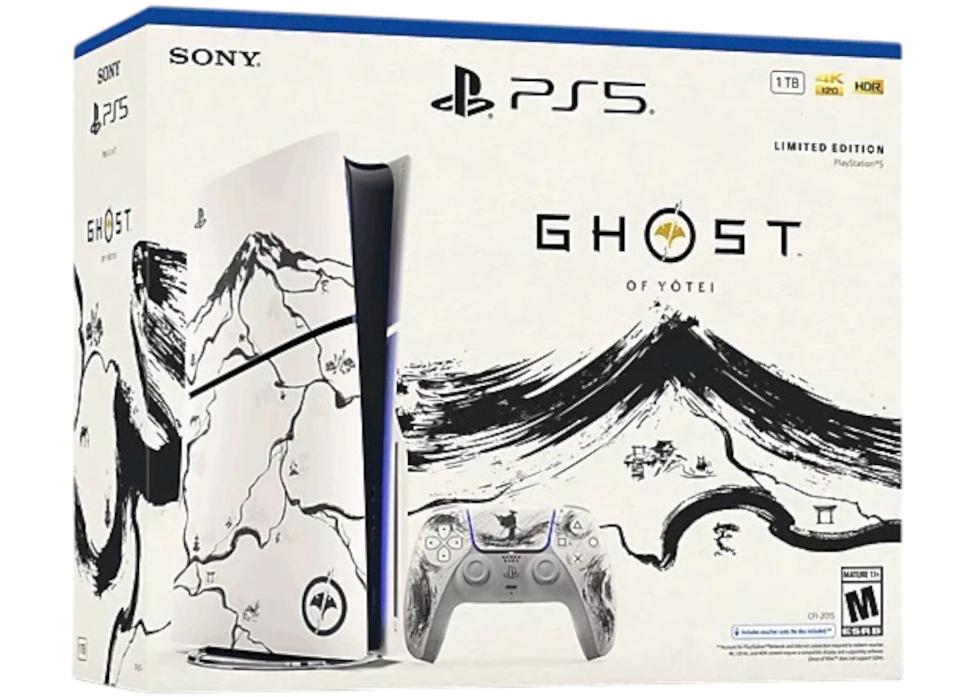 Sony PlayStation 5 PS5 Slim Ultra HD Ghost of Yotei Black Limited Edition Bundle (EU Plug)