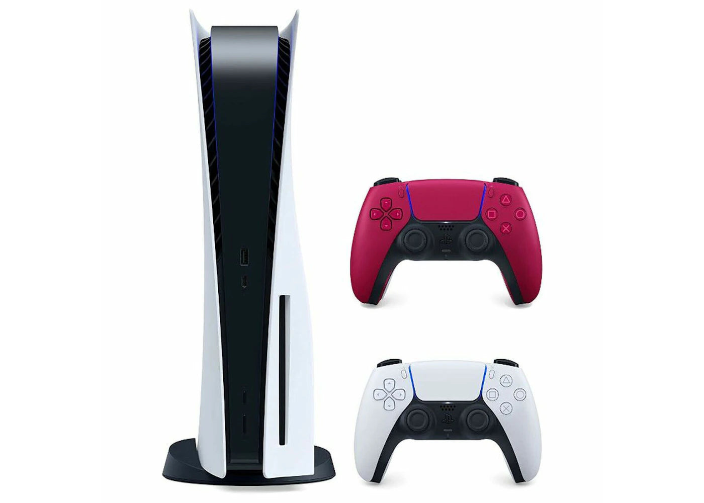 Sony Sony Playstation 5 PS5 Disc Console with Extra DualSense Wireless Controller Bundle (US Plug) 3005718-3006393/3006634 Cosmic Red