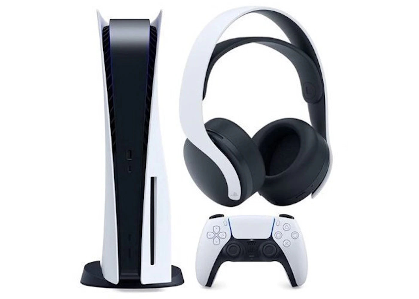 Sony Playstation 5 PS5 Disc Console with PULSE 3D Wireless Gaming Headset 3005718-3005688/3006634 White