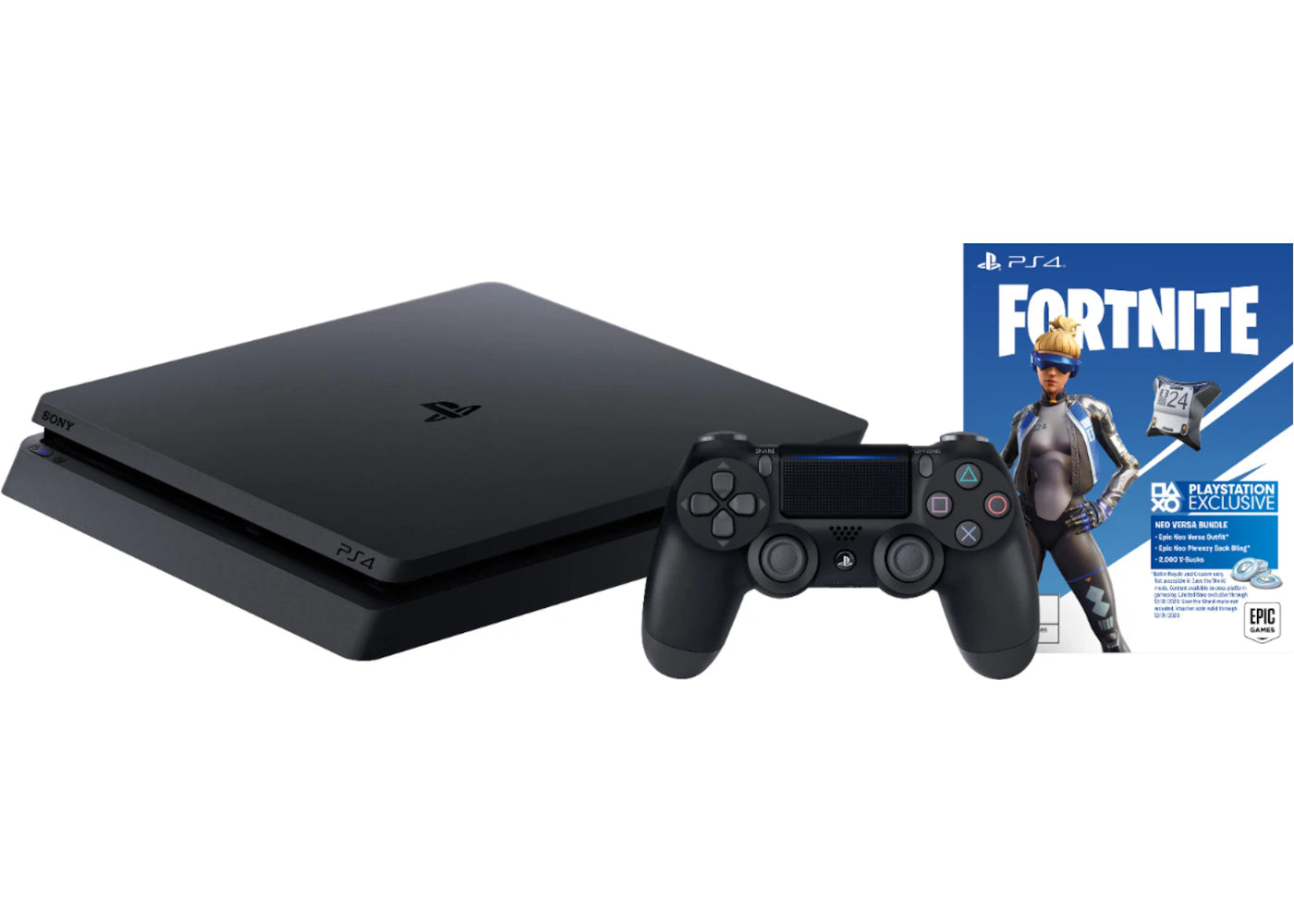 Sony Playstation PS4 Pro 1TB Fortnite Neo Versa Console Bundle 3004673