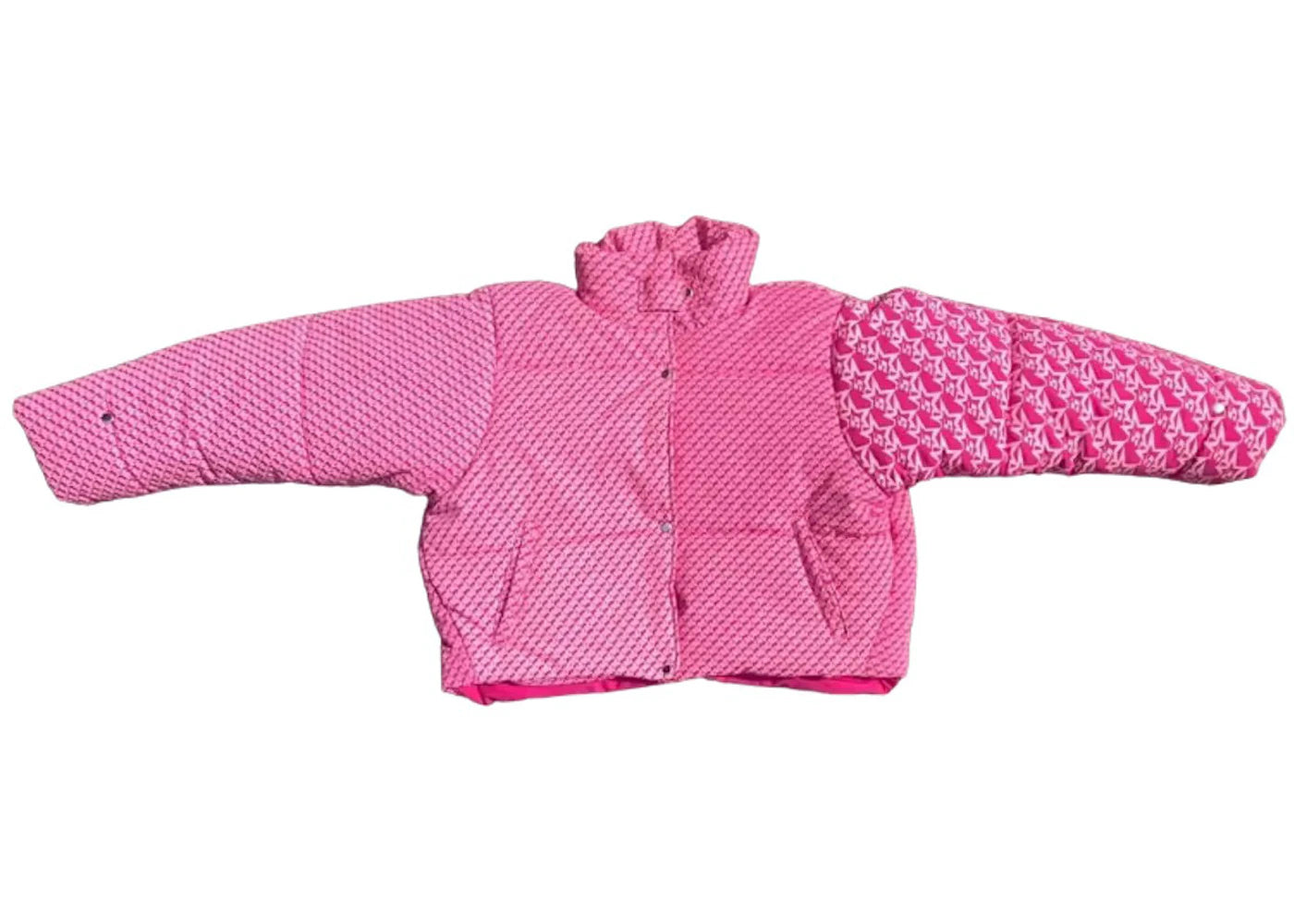 Sp5der 5Star P*nk Puffer Jacket Pink