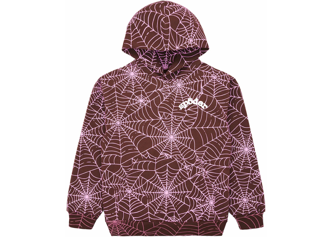 Sp5der AOP Hoodie Brown