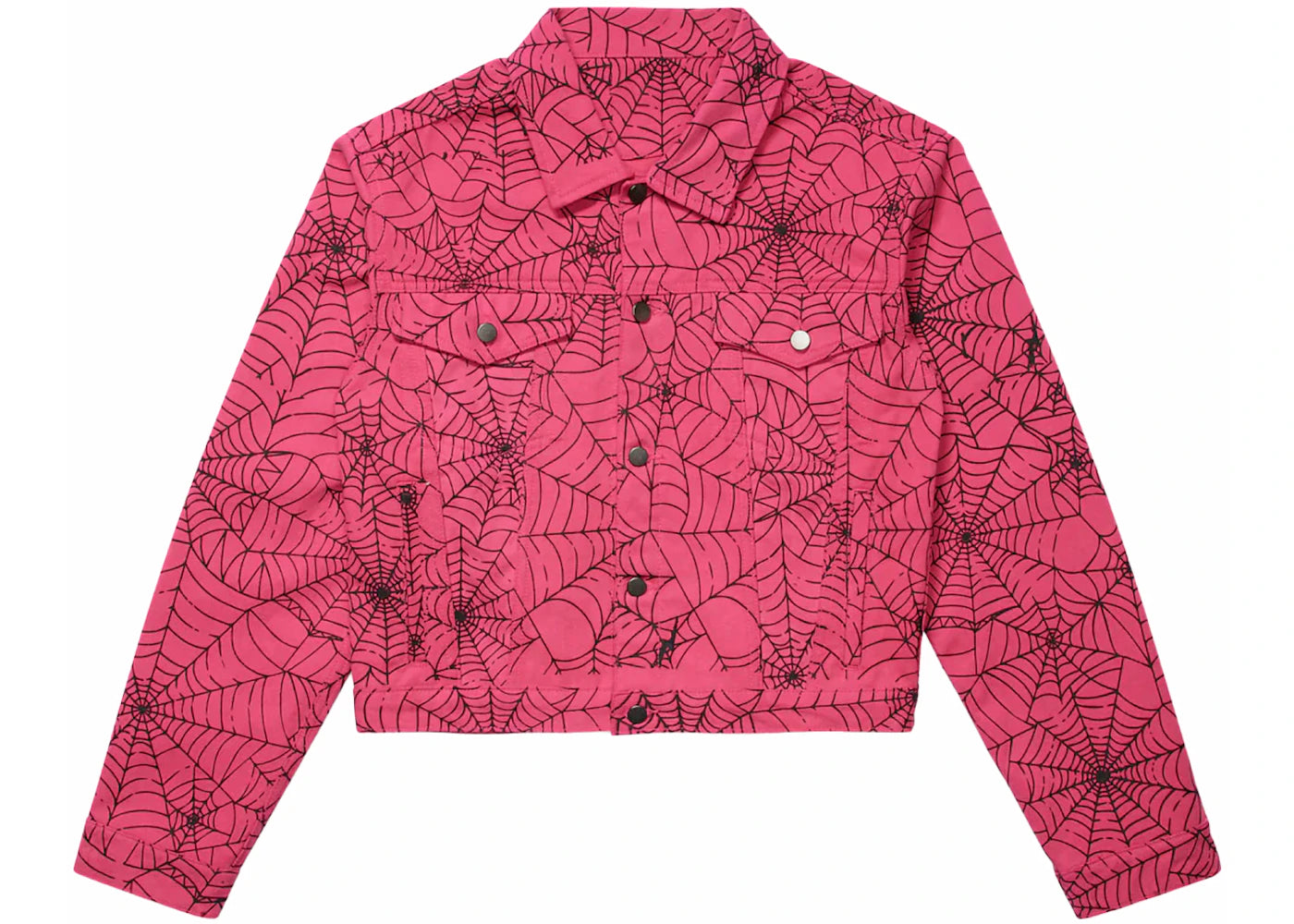 Sp5der AOP Trucker Jacket Pink