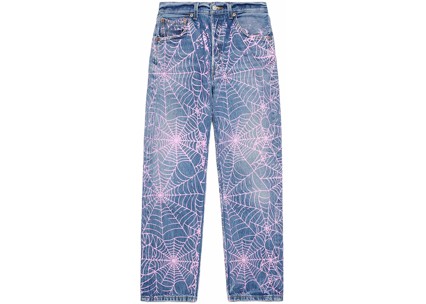 Sp5der AOP Vintage 501 Denim Pink Web