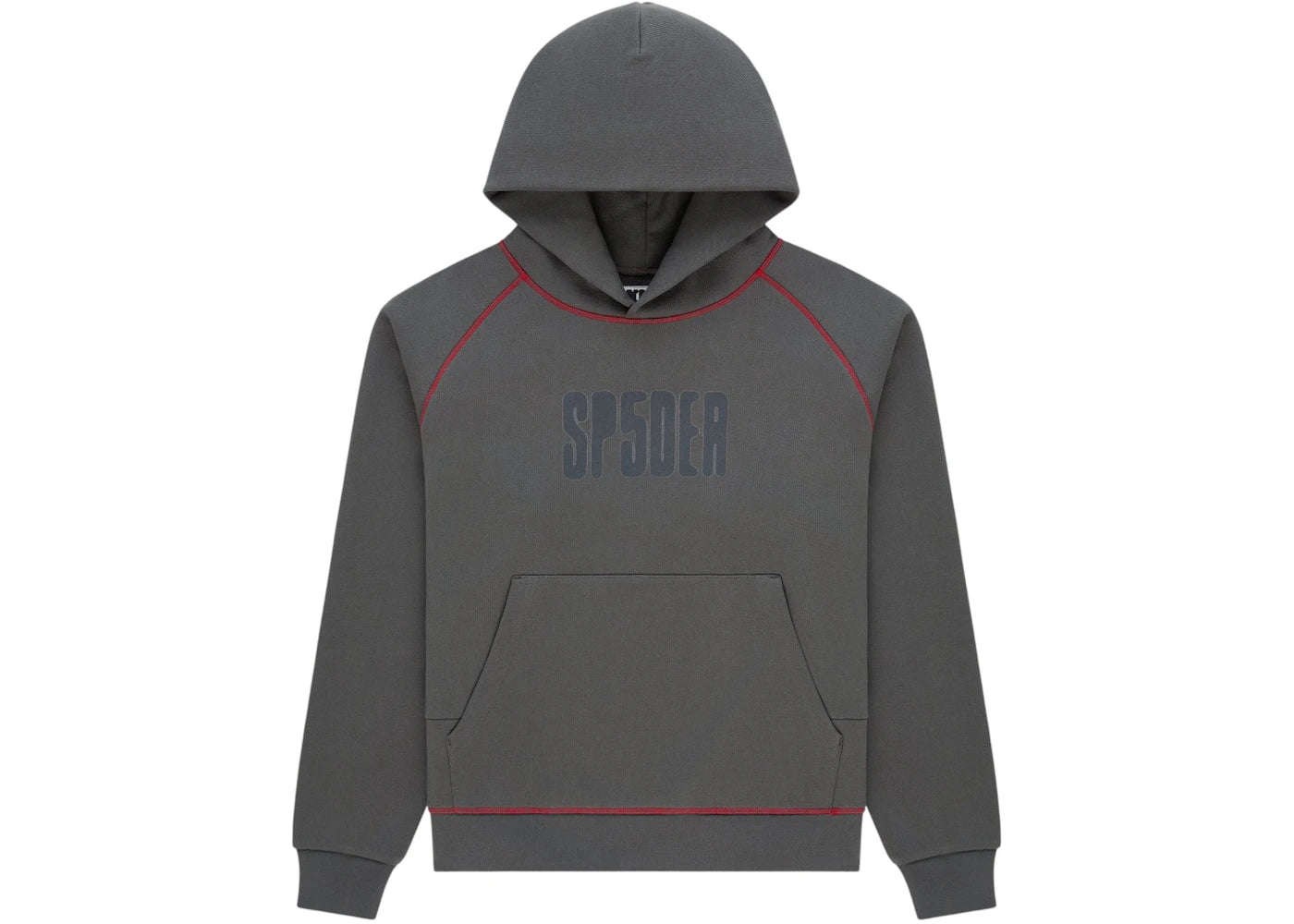 Sp5der Archive Contrast Hoodie Slate Grey