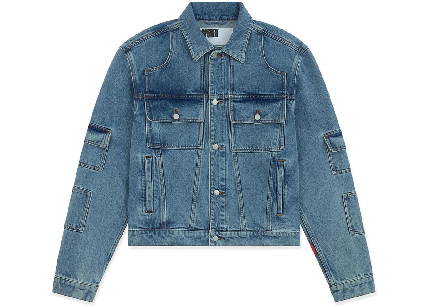 Sp5der Denim V3 Truck Jacket Light Wash Denim