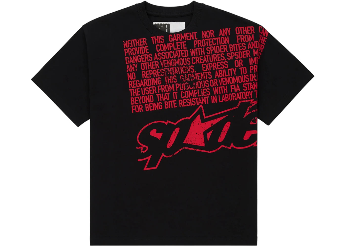 Sp5der Disclaimer Tee Black