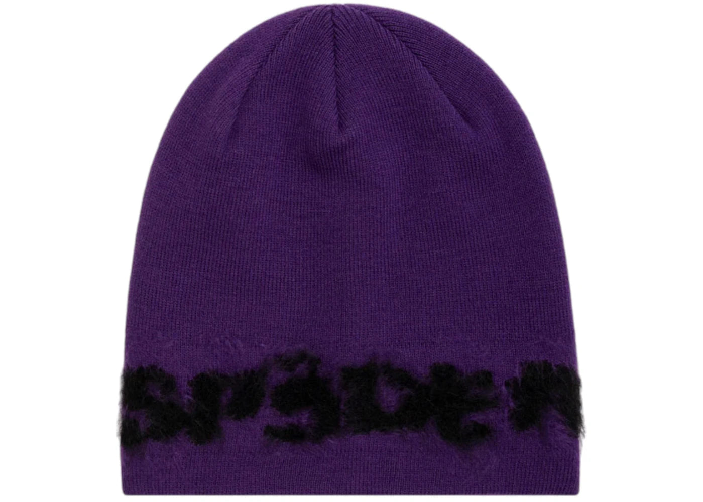 Sp5der Fuzzy Logo Mohair Beanie Purple