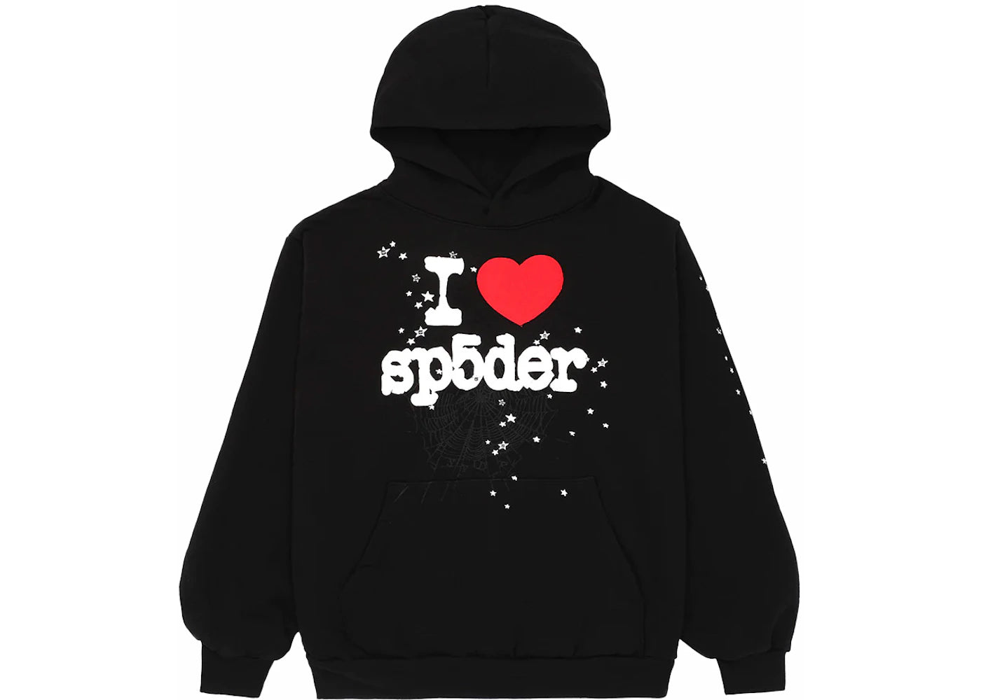 Sp5der I Heart SP5 Souvenir Hoodie Black