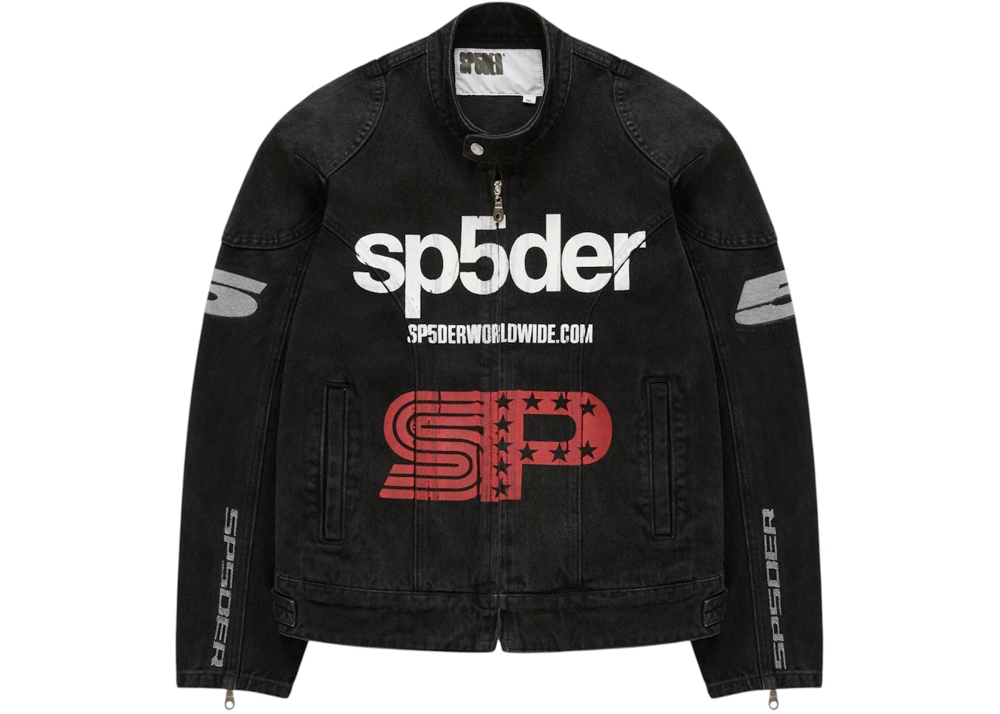 Sp5der Motorsport Denim Jacket Black