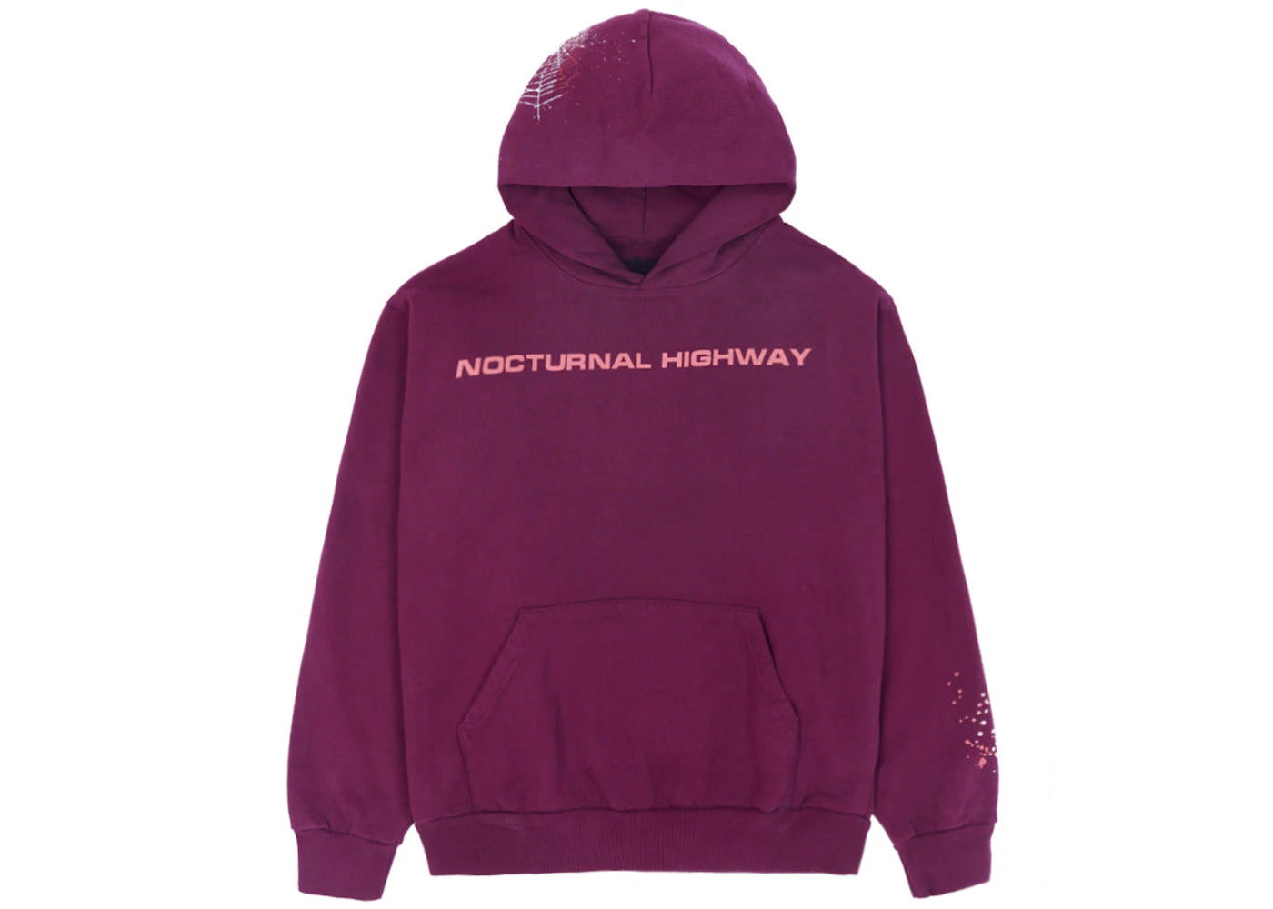 Sp5der Nocturnal Highway Hoodie Dark Purple