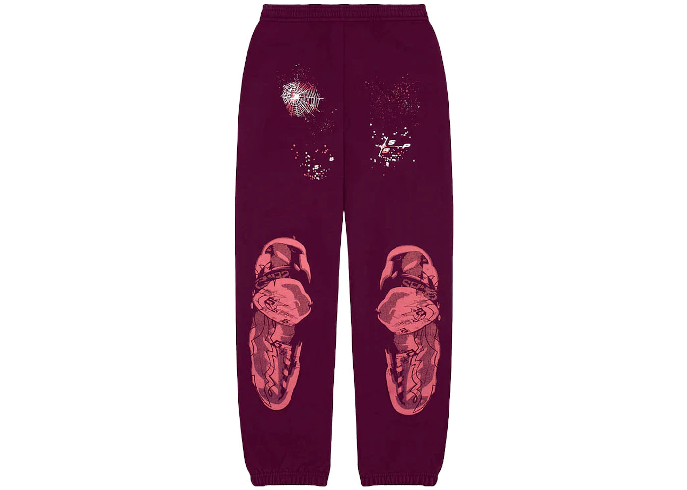 Sp5der Nocturnal Highway Sweatpant Burgundy